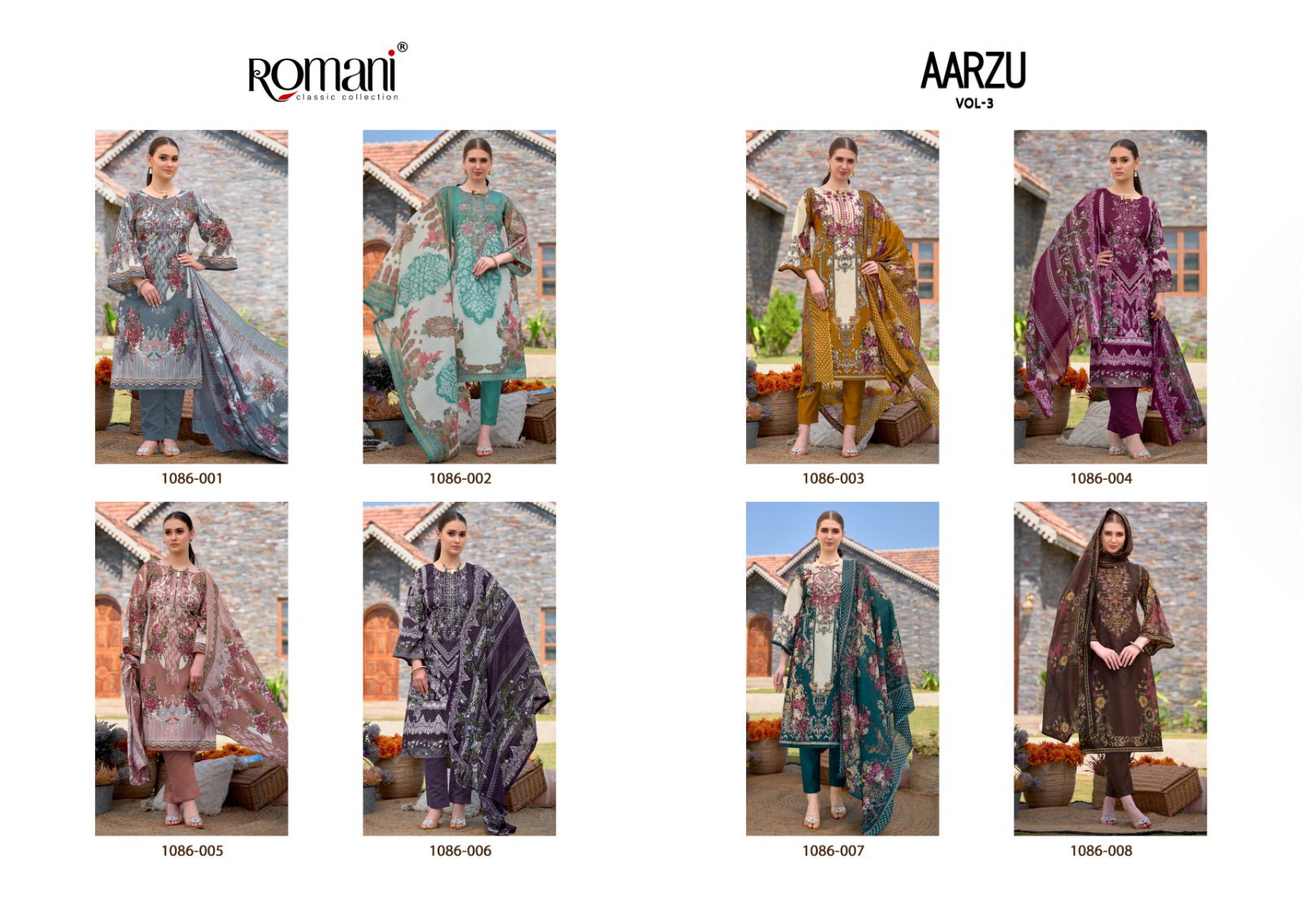 Aarzu Vol 3 By Romani Printed Soft Cotton Dress Material Wholesalers In Delhi
